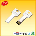 Customize Logo Design Metal Key USB Flash Drive with Key Chain